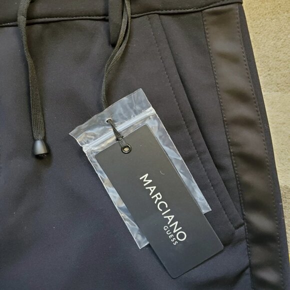 Marciano Guess Black Lenny Satin Stripe Stretch Pants NWT | 46 - Picture 3 of 7